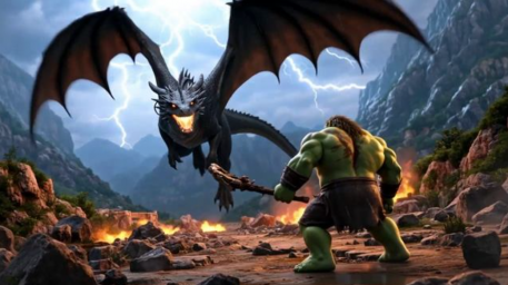 Нейровидео "Дракон и гоблин" &mdash; работа Тимура