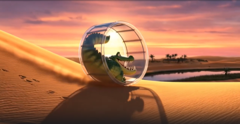 Нейровидео "Летающий бегемот и крокодил" &mdash; работа Кирилла