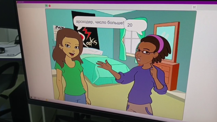 Сделали игру "угадай число" в Scratch