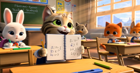 Нейровидео "Кот любит учиться" &mdash; работа Екатерины